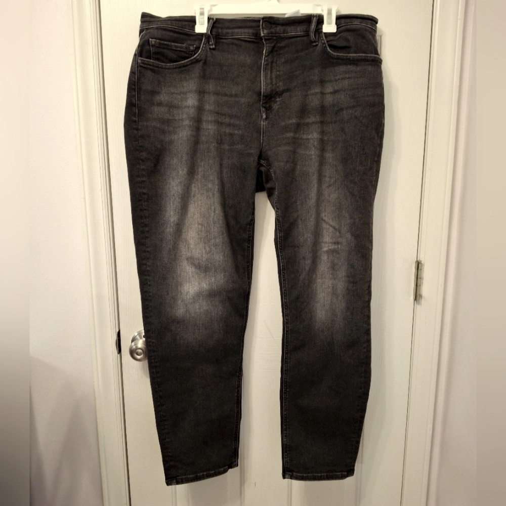 Banana Republic Jeans Mens 40x32 Black Wash Cotton Blend Stretch Tapered Fit